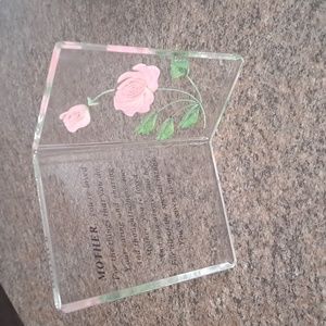 MOTHER'S PINK ROSE PLAQUE
